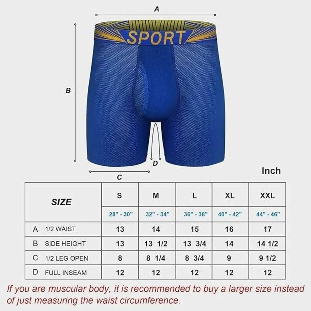 Set of 10 MSRP $40 Men's XL Boxer Briefs Mesh Sport Underwear Quick Dry 6